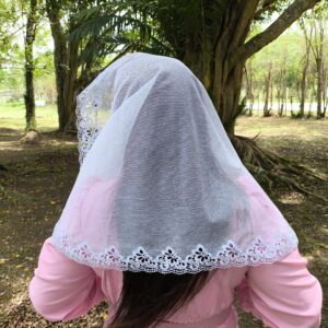 Véu Redondo com Renda Estreita - HV-R2021